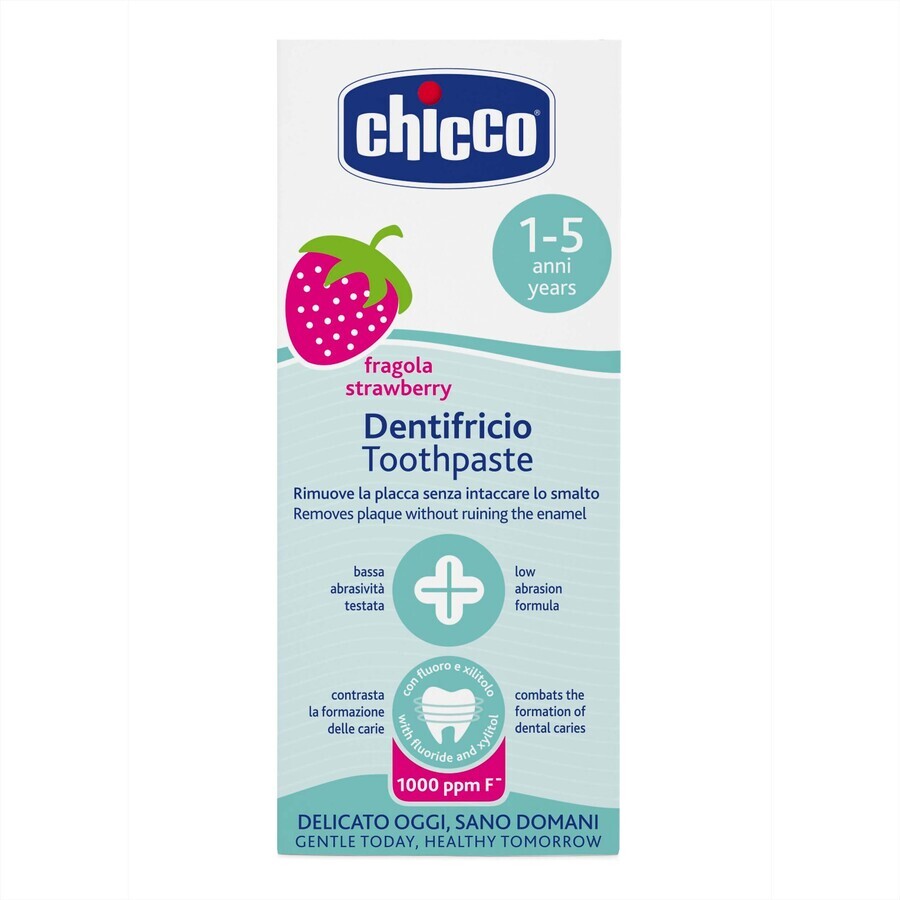 Chicco, pasta dentífrica infantil, sabor fresa, a partir de 12 meses, 50 ml ENVASE CONTAMINADO