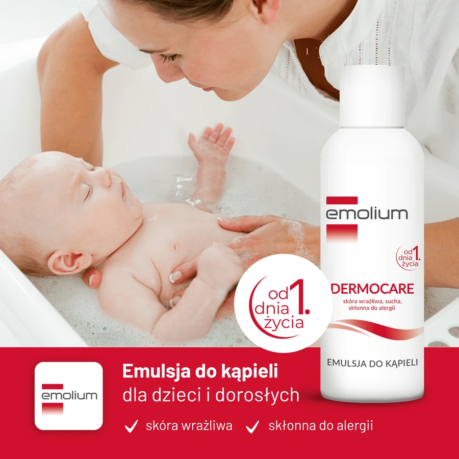 Emolium Dermocare, emulsie de baie din prima zi de viață, 400 ml AMBALAJ CONTAMINAT
