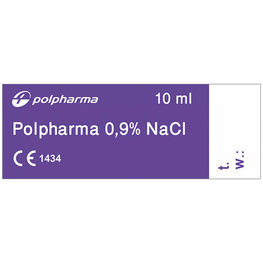 Polpharma 0,9% NaCl, solución de cloruro sódico, 10 ml x 100 ampollas ENVASE DESTRUIDO