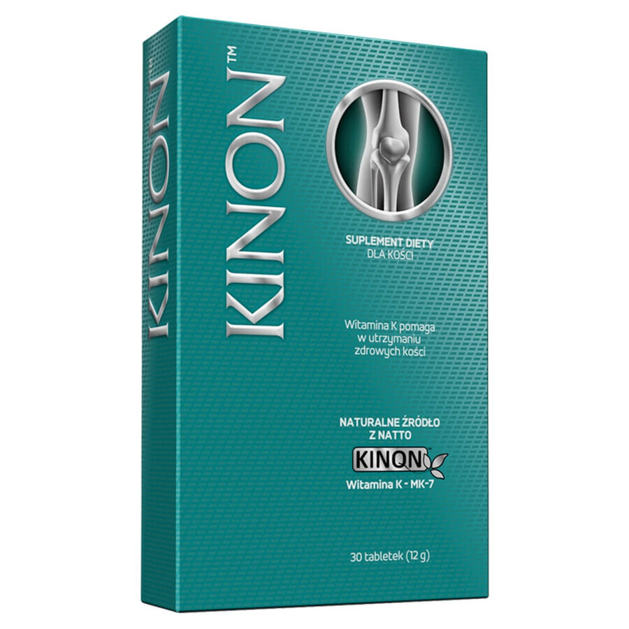 Kinon, vitamina K2-MK7 con natto 75 μg, 30 comprimidos FECHA CORTA