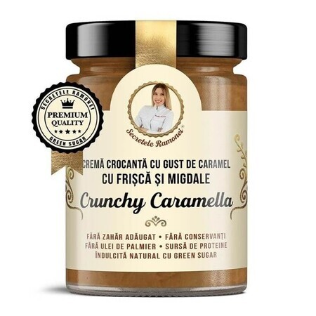 Crema con sabor a caramelo y almendras, Caramella crujiente, Secretos de Ramona, 350g, Remedia