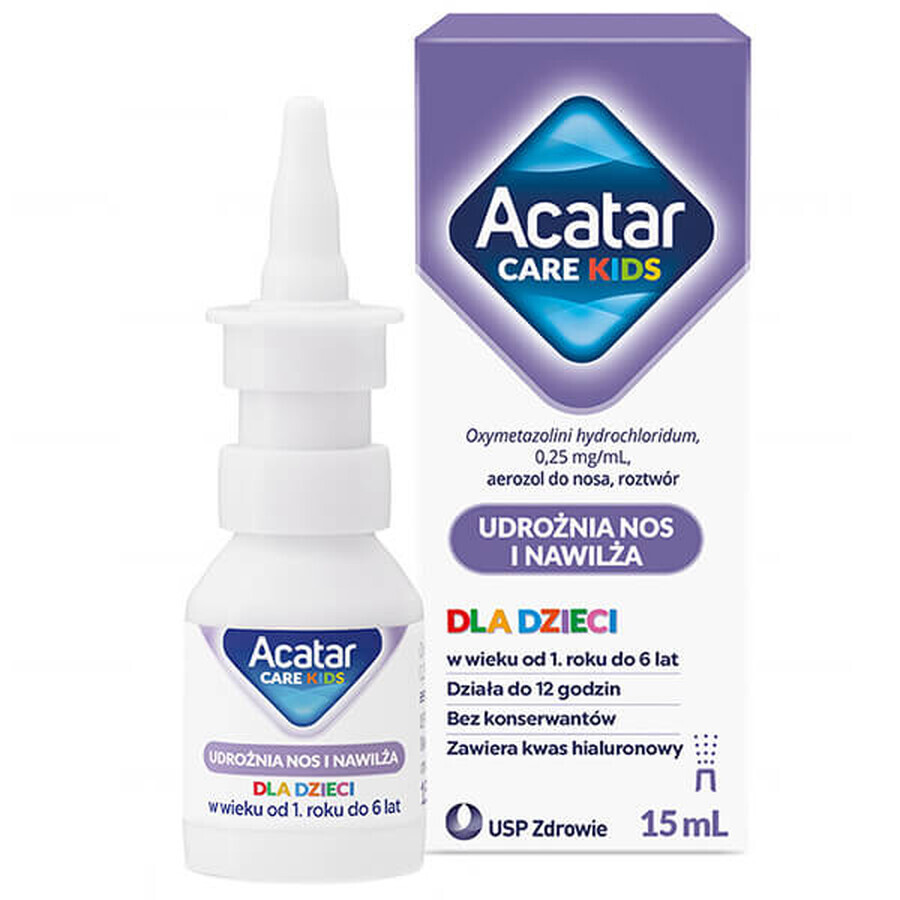 Acatar Care Kids 0,25 mg/ml, spray nasal para niños de 1 a 6 años, solución, 15 ml FECHA CORTA