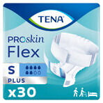 Tena Flex ProSkin, pantalón pañal, talla S, 61-87 cm, Plus, 30 piezas EMBALAJE DAÑADO