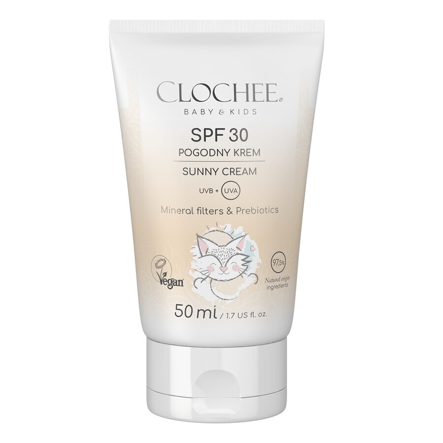 Clochee Baby&Kids, crema serena para niños, FPS 30, 50 ml FECHA CORTA