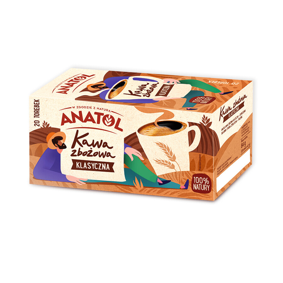 Anatol Graan Koffie, Klassiek, 4,2 g x 20 zakjes VERLOREN VERPAKKING