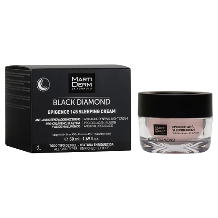 MartiDerm Black Diamond Epigence 145 Sleeping Cream, cremă de noapte anti-îmbătrânire, 50 ml AMBALAJ CONTAMINAT