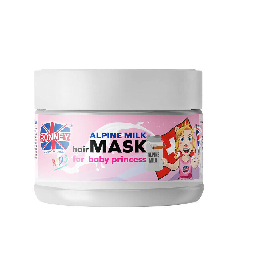 Ronney Kids, mascarilla capilar para niños, aroma a leche alpina, 300 ml