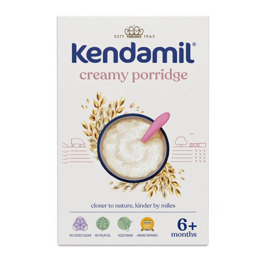 Kendamil Gachas de avena, cremosas, lechosas, después de 6 meses, 150 g