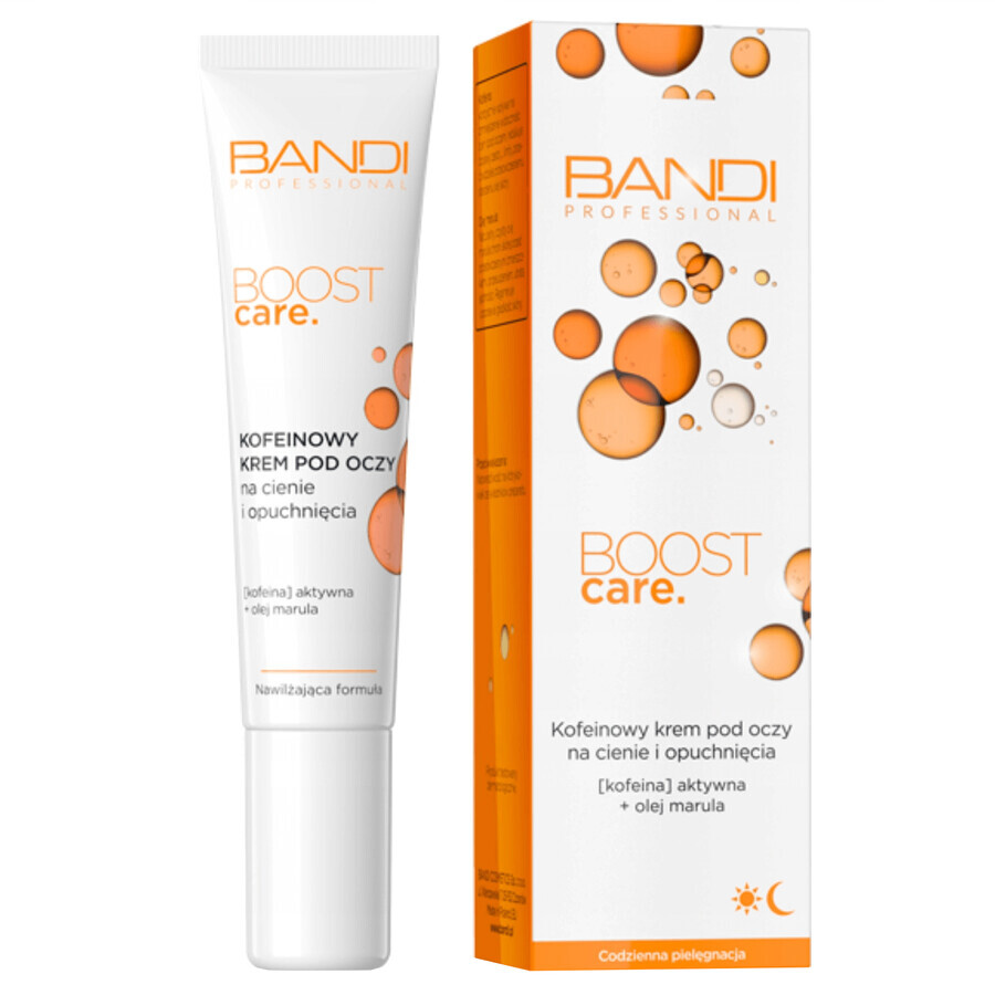 Bandi Professional Boost Care, Caffeine Eye Cream for Dark Circles and Puffiness, 14ml