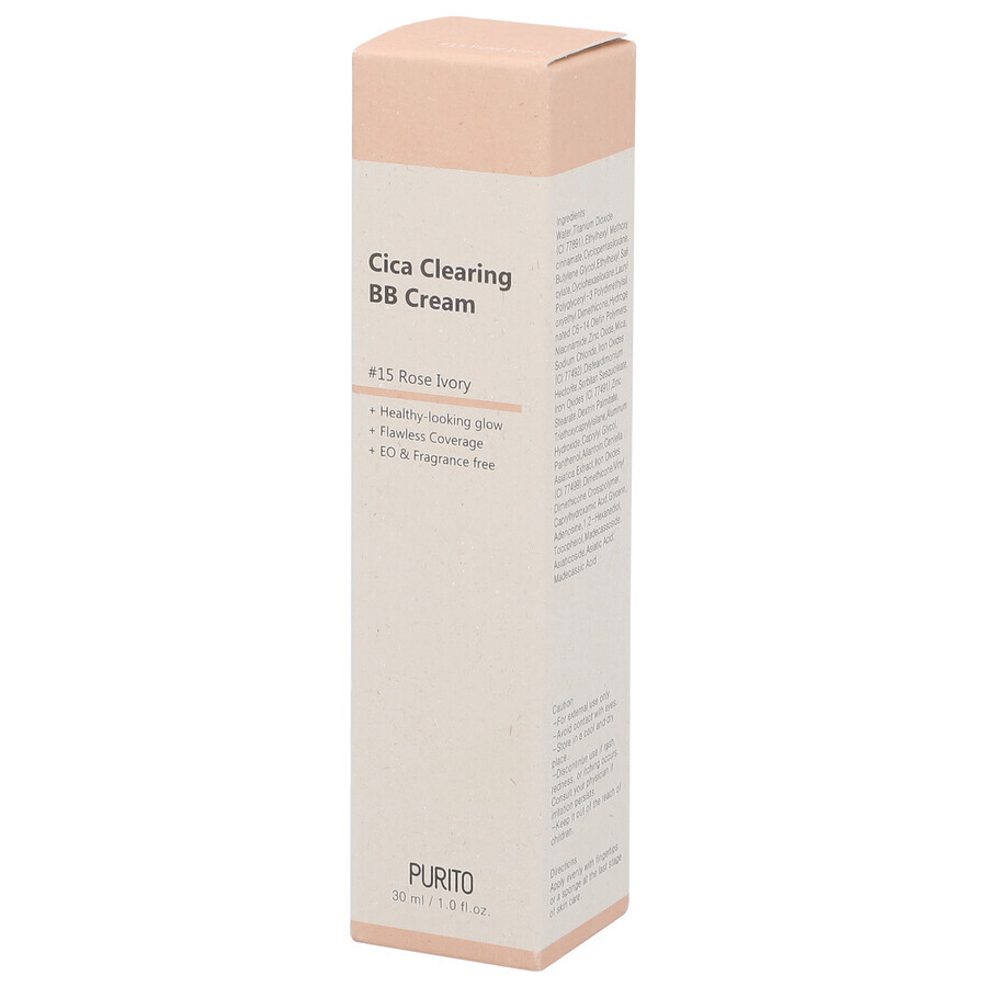 Purito Cica Clearing, BB-Creme, 15 Rose Elfenbein, 30 ml