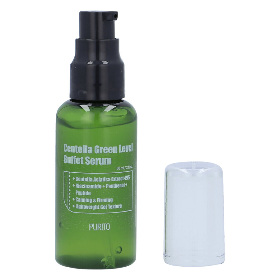 Purito Centella Green Level Buffet Serum, regenerierendes Gesichtsserum mit Centella Asiatica Extrakt, 60 ml