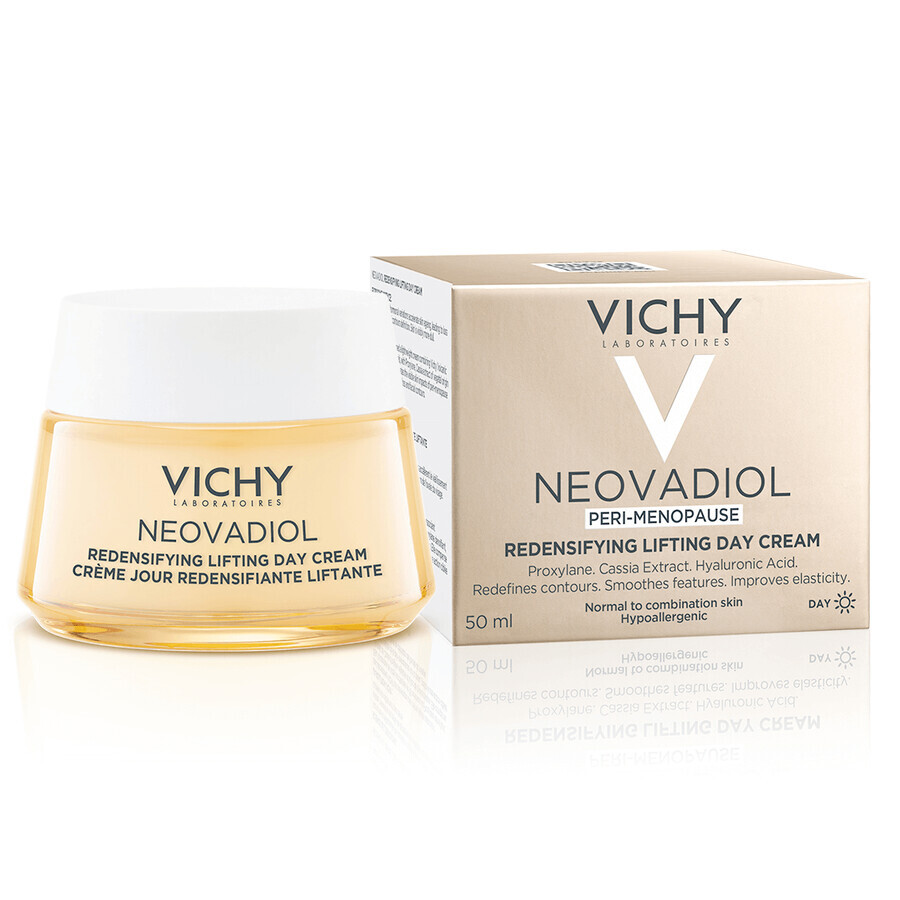 Vichy Neovadiol Crema de día con efecto redensificante y rellenador para pieles normales a mixtas Peri-Menopausia, 50 ml