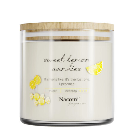 Nacomi Fragrances, lumânare parfumată cu soia, Bomboane dulci cu lămâie, 450 g