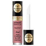 Eveline Cosmetics Wonder Match Velor Cheek&amp;Lip, blush and liquid lipstick, no. 02, 4.5 ml