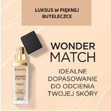 Eveline Cosmetics Wonder Match, luxuriöse, der Haut angepasste Grundierung, Nr. 35 Sunny Beige, 30 ml