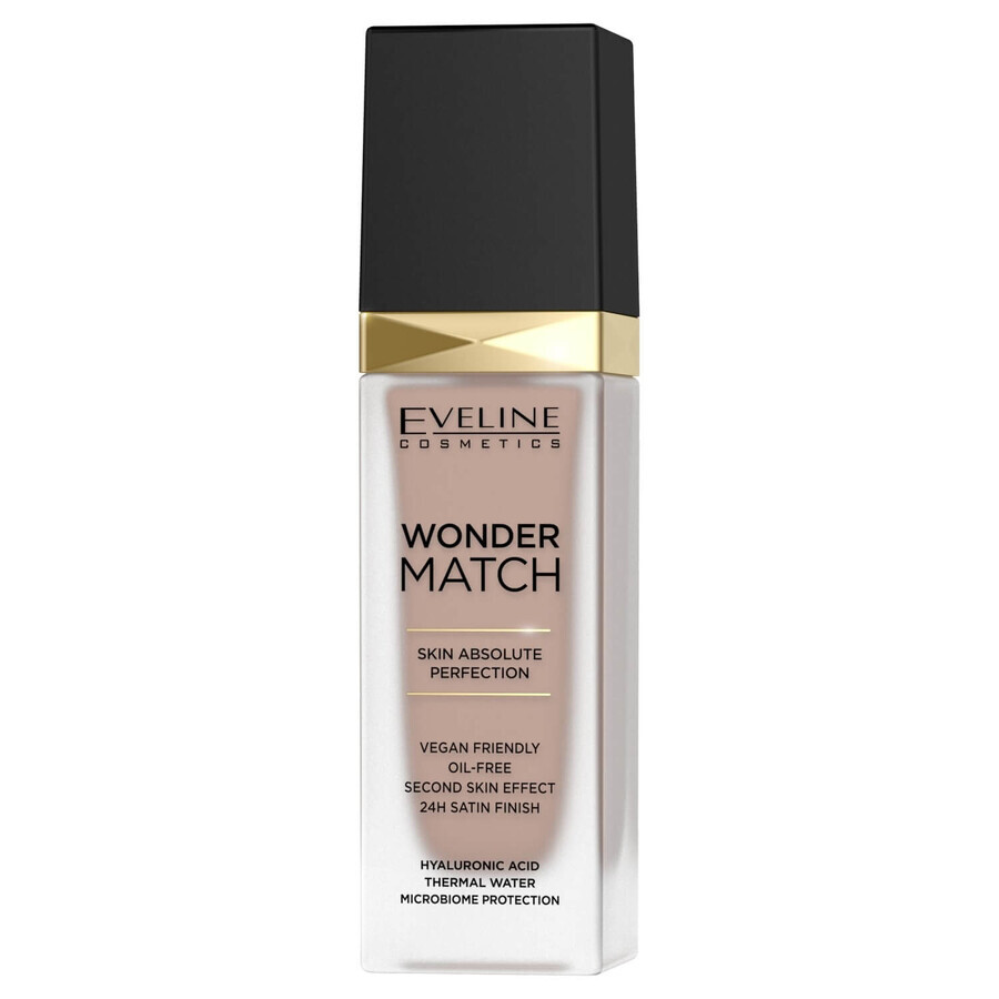 Eveline Cosmetics Wonder Match, base adaptable de lujo, n.º 45 Miel, 30 ml