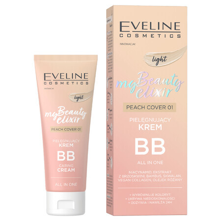 Eveline Cosmetics My Beauty Elixir, nourishing BB cream, peach coverage no 01 light, 30 ml