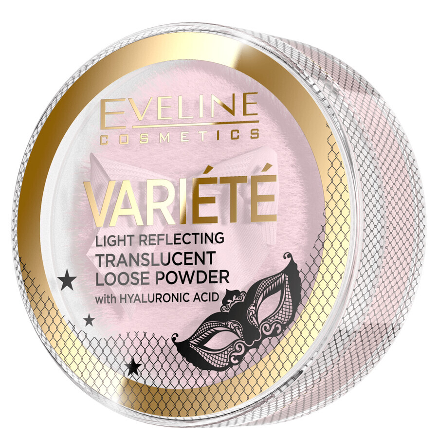 Eveline Cosmetics Variete, poudre libre réflectrice de lumière, transparente, 6 g