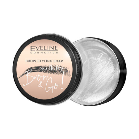 Eveline Cosmetics Brow &amp; Go, sapone per lo styling delle sopracciglia, 25 g