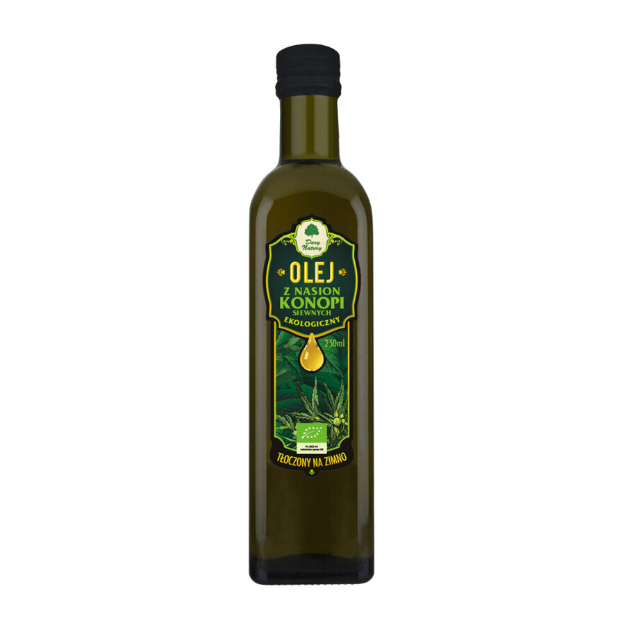 Gifts of Nature Aceite de semillas de cáñamo ecológico, prensado en frío, 250 ml