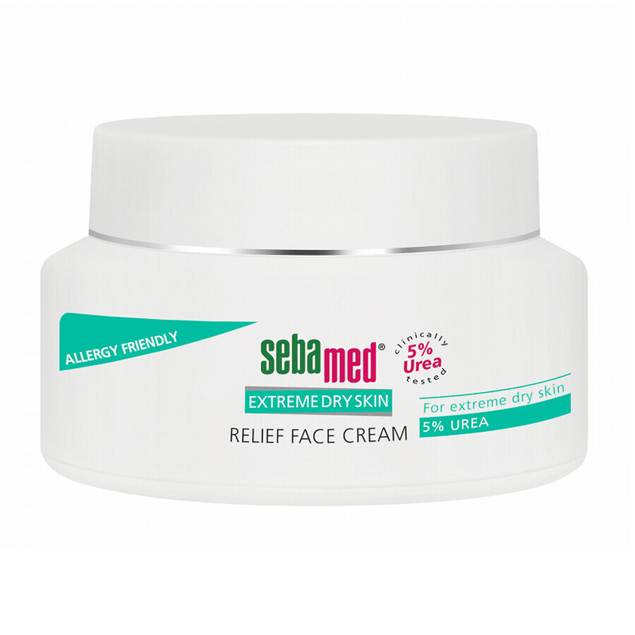 Crème dermatologique pour le visage avec 5% d'urée Extrêmement sec, 50 ml, Sebamed