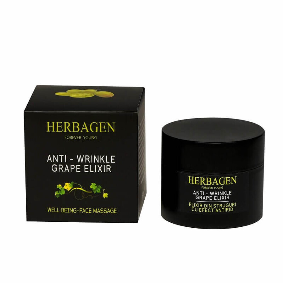 Crema elixir de uva con efecto antiarrugas, 50g, Herbagen