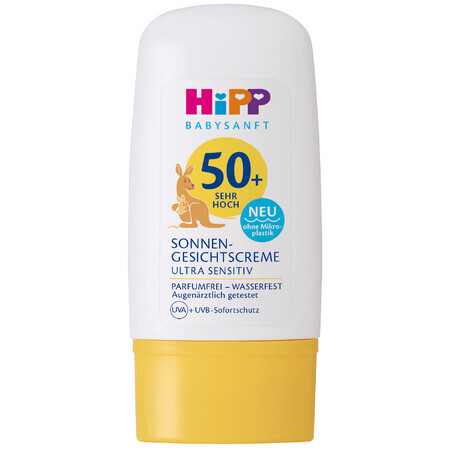 HiPP Babysanft, crema facial de protección solar, SPF 50+, 30 ml