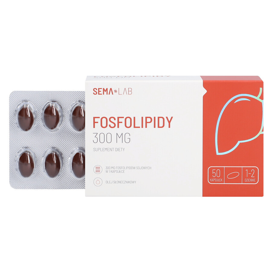 SEMA Lab Phospholipids 300 mg, 50 capsules