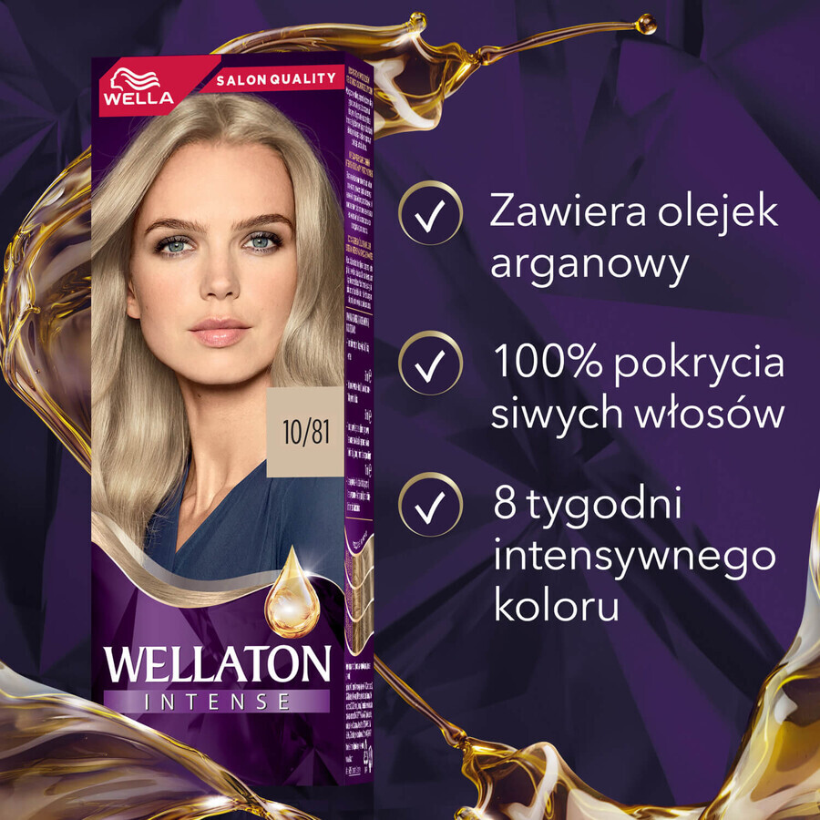 Wellaton, cremă colorantă intensivă, 9/0 badzo blond deschis, 110 ml