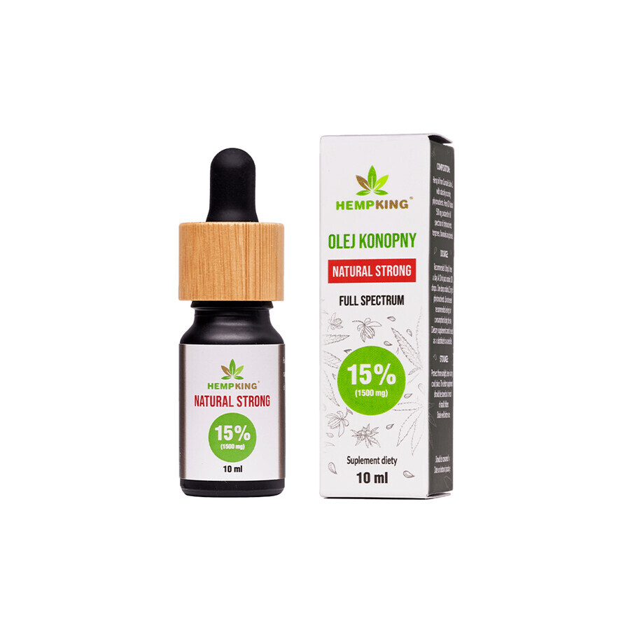 HempKing Aceite Natural de Cáñamo Fuerte 15%, 10 ml