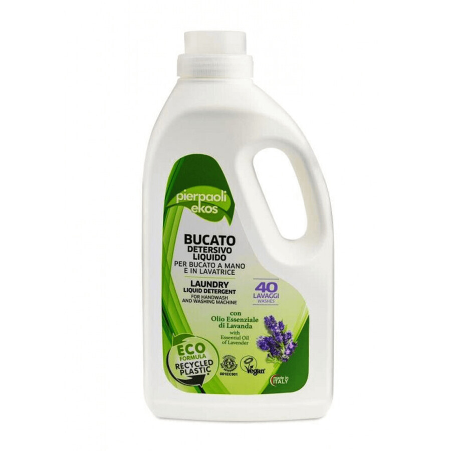 Pierpaoli Ekos, líquido para lavar a mano y a máquina, con aceite de lavanda, Eco, 2 l