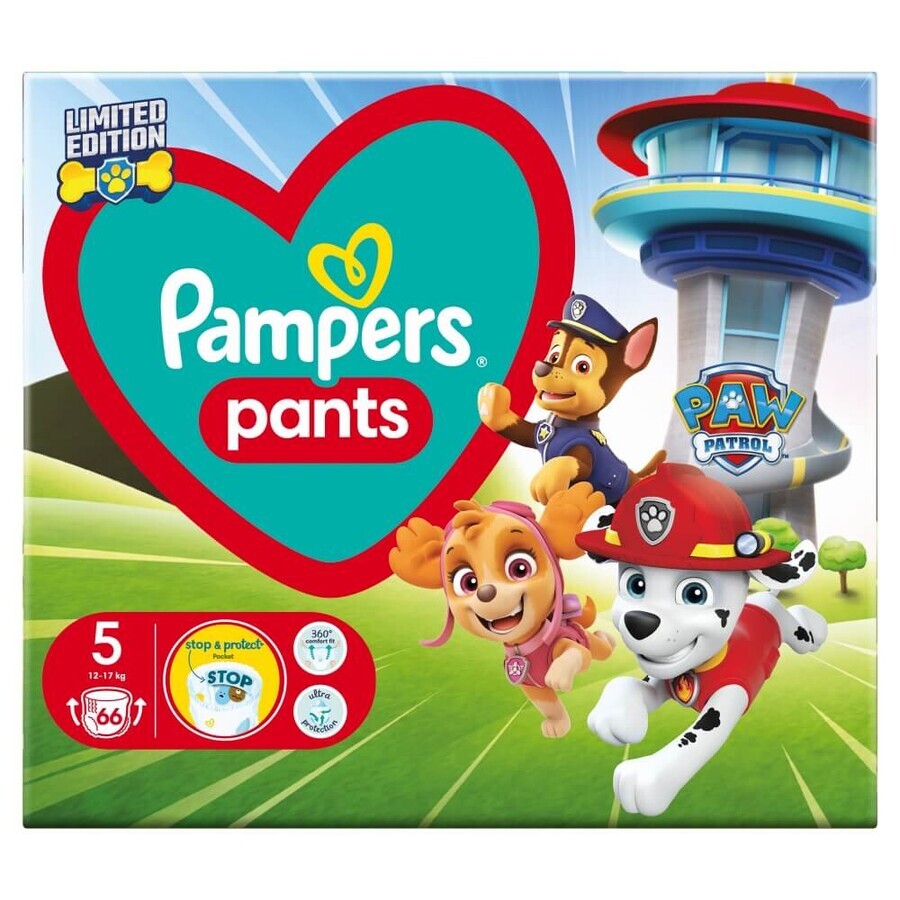 Pampers Pants, diapers, Psi Patrol, size 5, 12-17 kg, 66 pcs