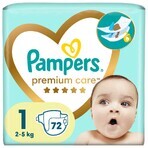 Pampers Premium Care, Windeln Größe 1, 2-5 kg, 72 Stück