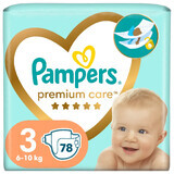 Pampers Premium Care, diapers size 3, 6-10 kg, 78 pcs