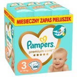 Pampers Premium Care, diapers size 3, 6-10 kg, 200 pcs