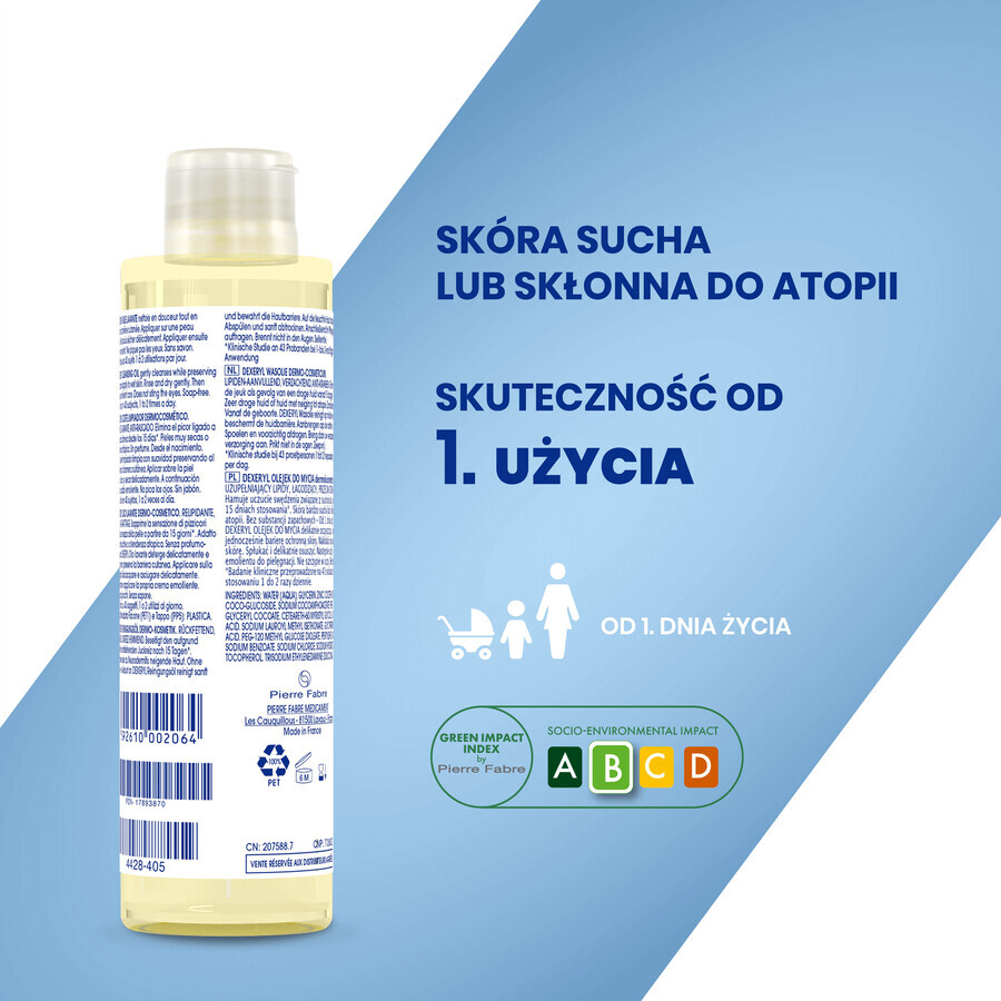 Dexeryl, aceite de baño corporal, 200 ml