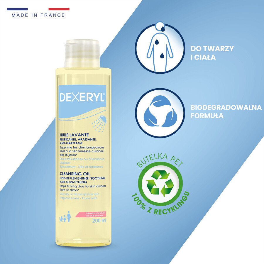 Dexeryl, aceite de baño corporal, 200 ml