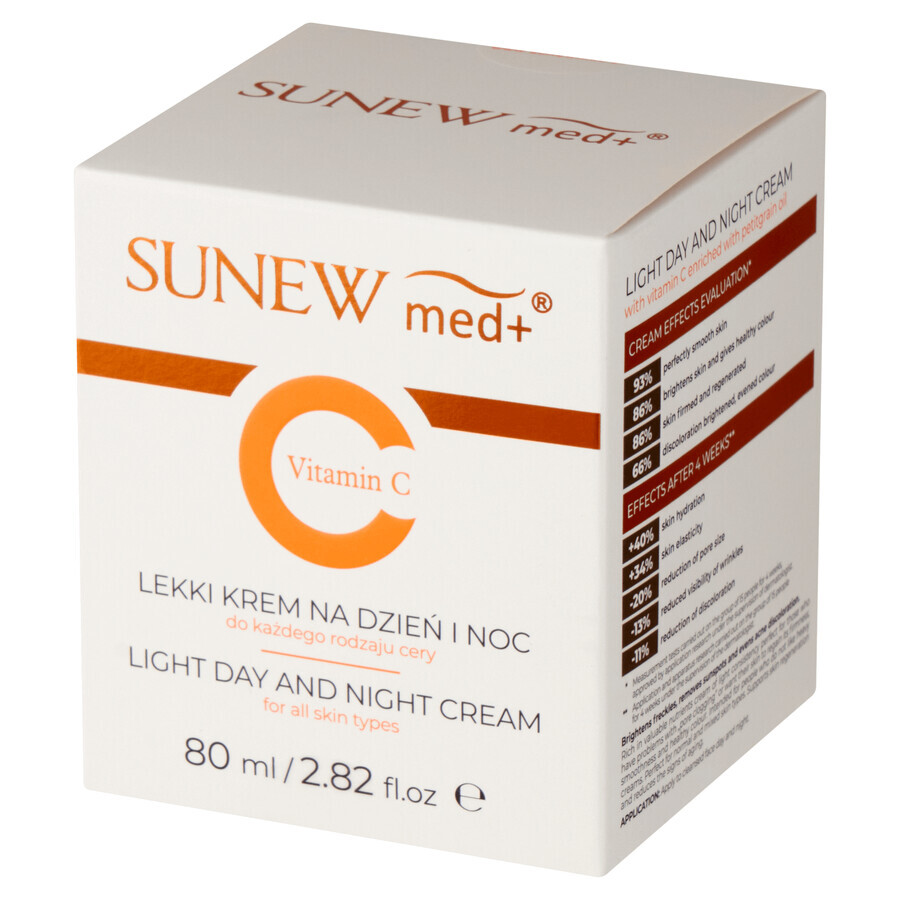 SunewMed+ Vitamina C, crema ligera de día y de noche, todo tipo de pieles, 80 ml