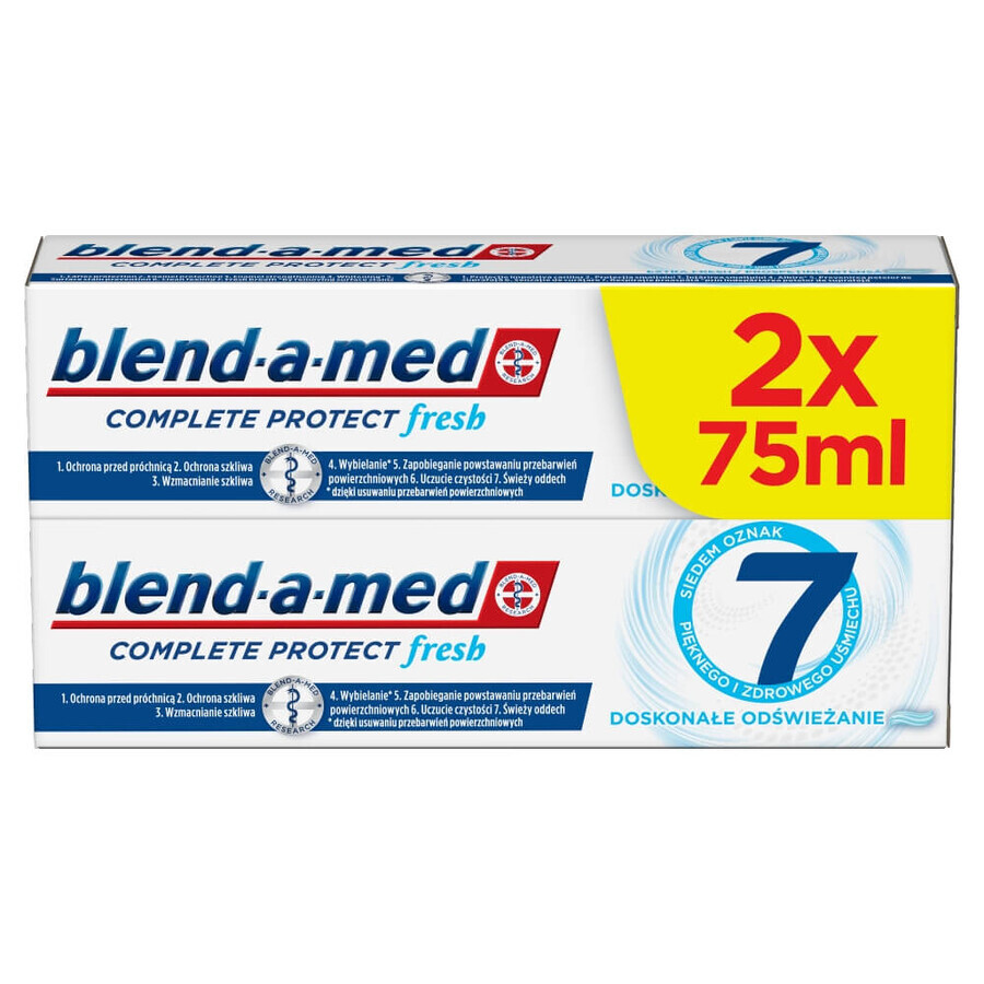 Blend-a-med Complete Protect 7, pasta de dientes, Extra Fresh, 2 x 75 ml