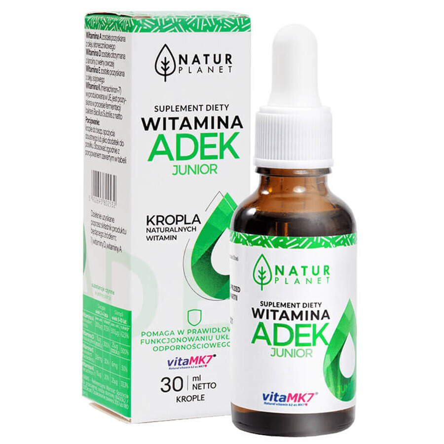 Natur Planet Vitamin ADEK Junior, drops, 30 ml