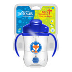 Dr Brown's, primer vaso con pajita, azul, 270 ml, a partir de 6 meses, 1 unidad