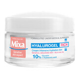Hyaluronzuur 24 uur intensief hydraterende crème voor droge en zeer droge huid Hyalurogel Rich, 50 ml, Mixa