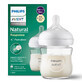 Avent Natural Response, biber&#243;n de cristal con tetina sensible, flujo 2, SCY930/01, desde el nacimiento, 120ml