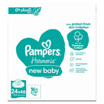 Pampers Harmonie New Baby, toallitas húmedas, 24 x 46 piezas