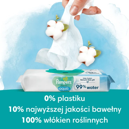 Pampers Harmonie Aqua, toallitas húmedas, 24 x 48 piezas