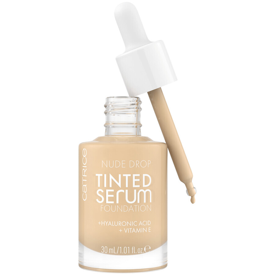 Catrice Nude Drop Tinted Serum Foundation, base-suero hidratante, 004N, 30 ml