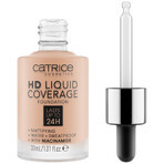 Catrice HD Liquid Coverage Foundation 24H, vloeibare dekking foundation, 020 Rose Beige, 30 ml