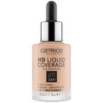 Catrice HD Liquid Coverage Foundation 24H, vloeibare dekking foundation, 020 Rose Beige, 30 ml