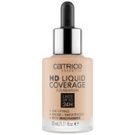 Catrice HD Liquid Coverage Foundation 24H, base de cobertura líquida, 030 Sand Beige, 30 ml