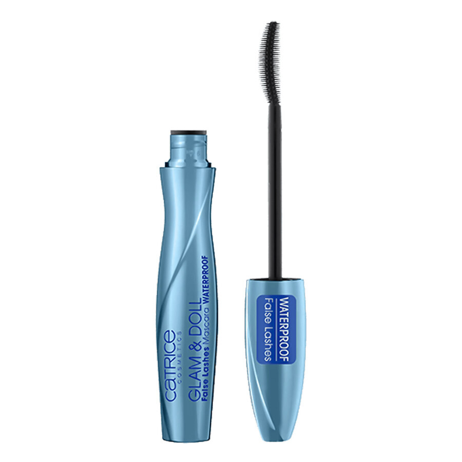 Catrice Glam&amp;Doll False Lashes Waterproof, máscara de pestañas, efecto pestañas postizas, resistente al agua, 010 Black, 10 ml